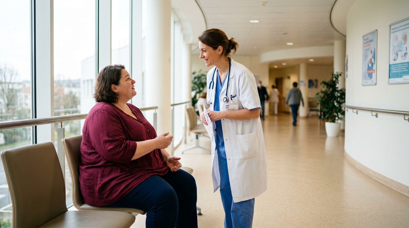 Compassionate medical consultation between healthcare provider and patient